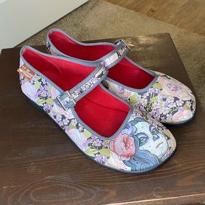 Chocolatiers Mary Jane “Skull” Flats Size 7